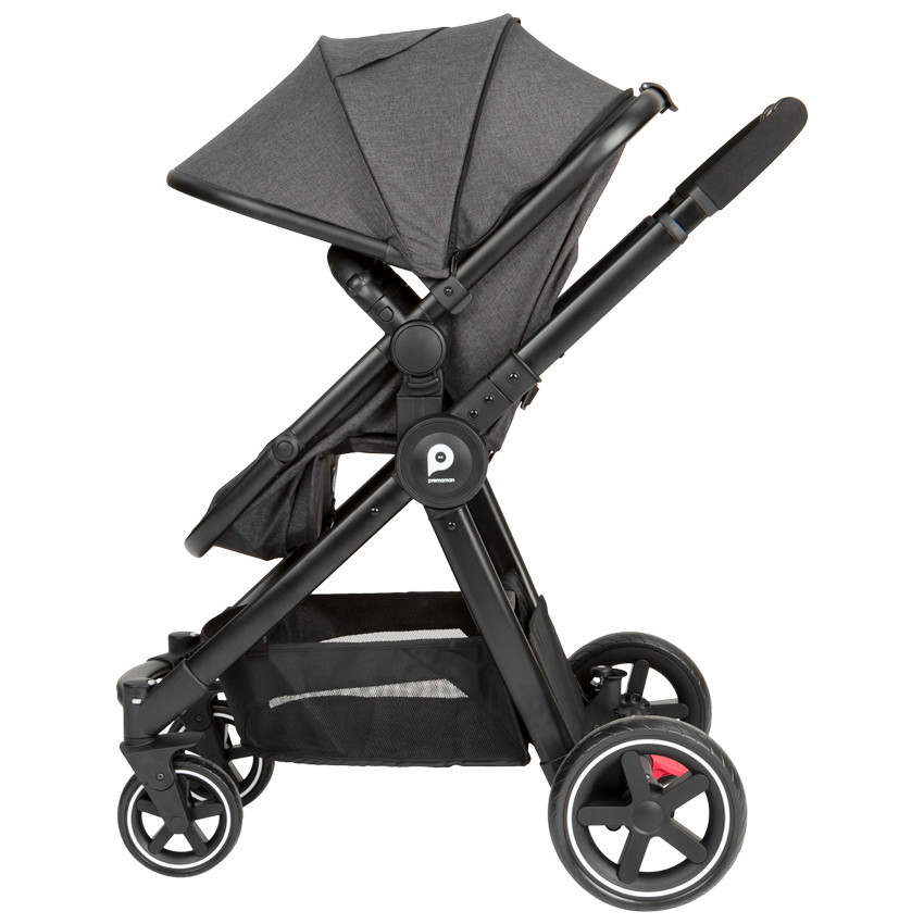 Kinderwagen duo Théa 2 in 1 grijs gemêleerd/zwart 