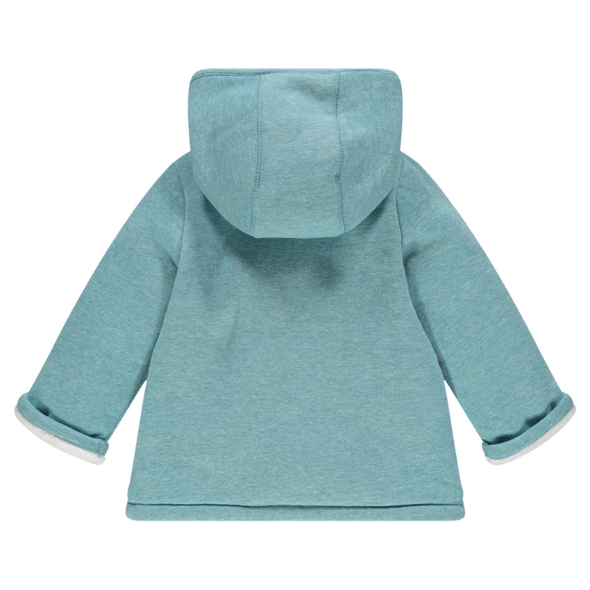 Veste à capuche en molleton doublée sherpa avec print robot 