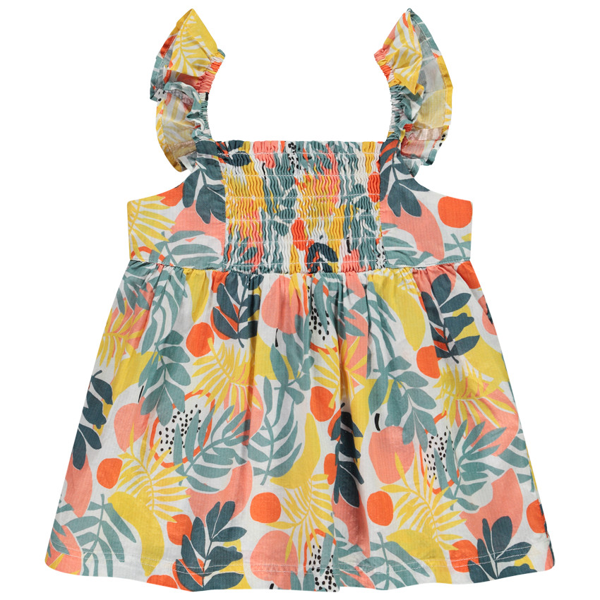 Tunique sans manches imprimé fantaisie pour fille 