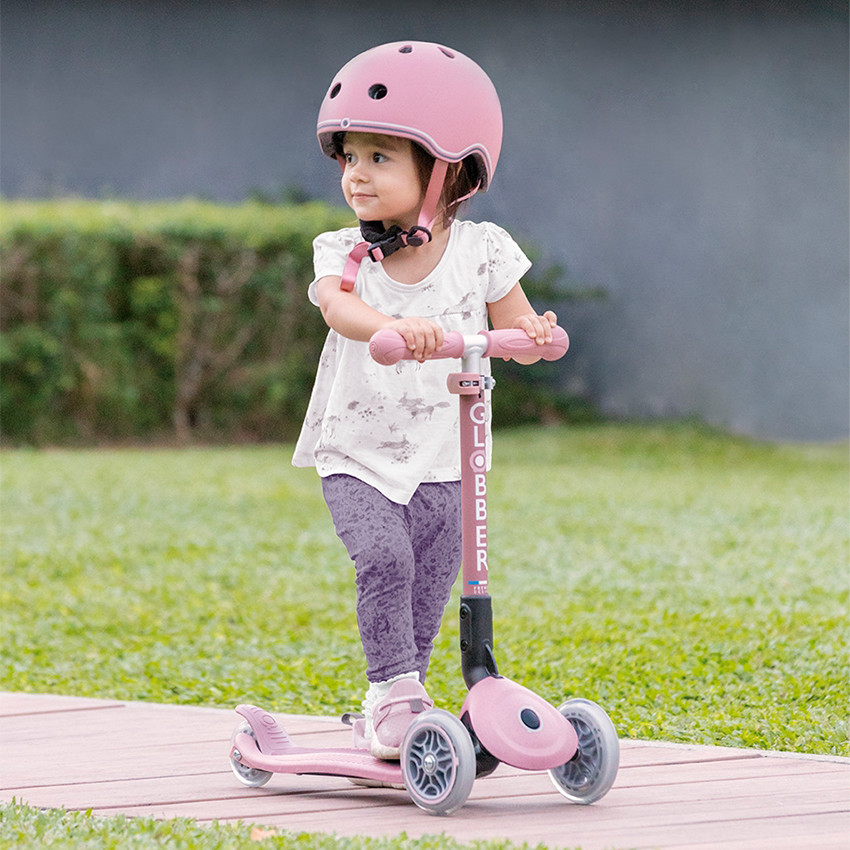 Casque de trottinette Go Up 45-51 cm avec LED pastel pink 
