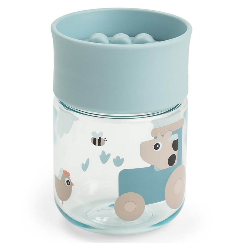 Gobelet d'apprentissage bord 360° Tiny Farm Bleu 