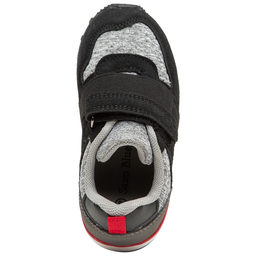 Baskets contrastées à élastique et scratch 