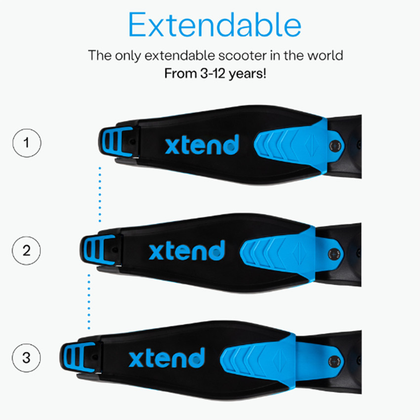 Scooter Xtend Ride On Trottinette 3-en-1 Blue 12M-12ans 