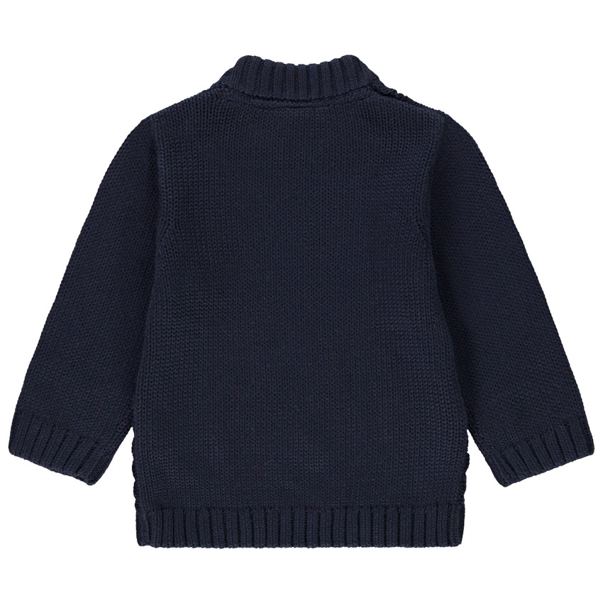 Trui in fantasie breiwerk voor baby jongen 