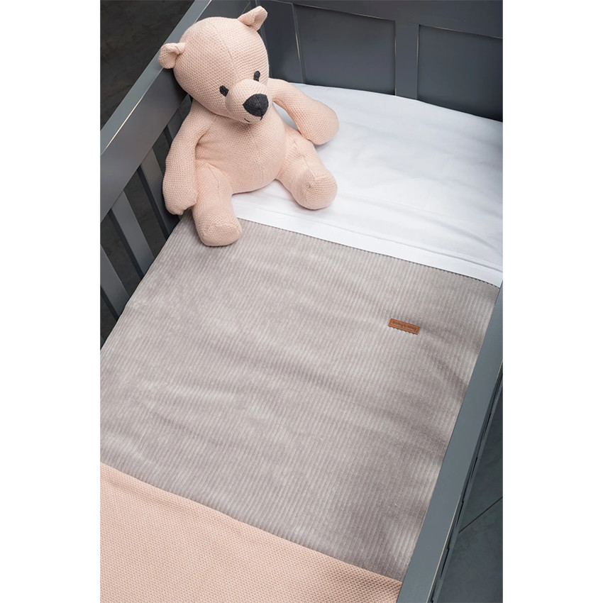 Deken wieg Sense 100x135cm Teddy Steen Grijs 