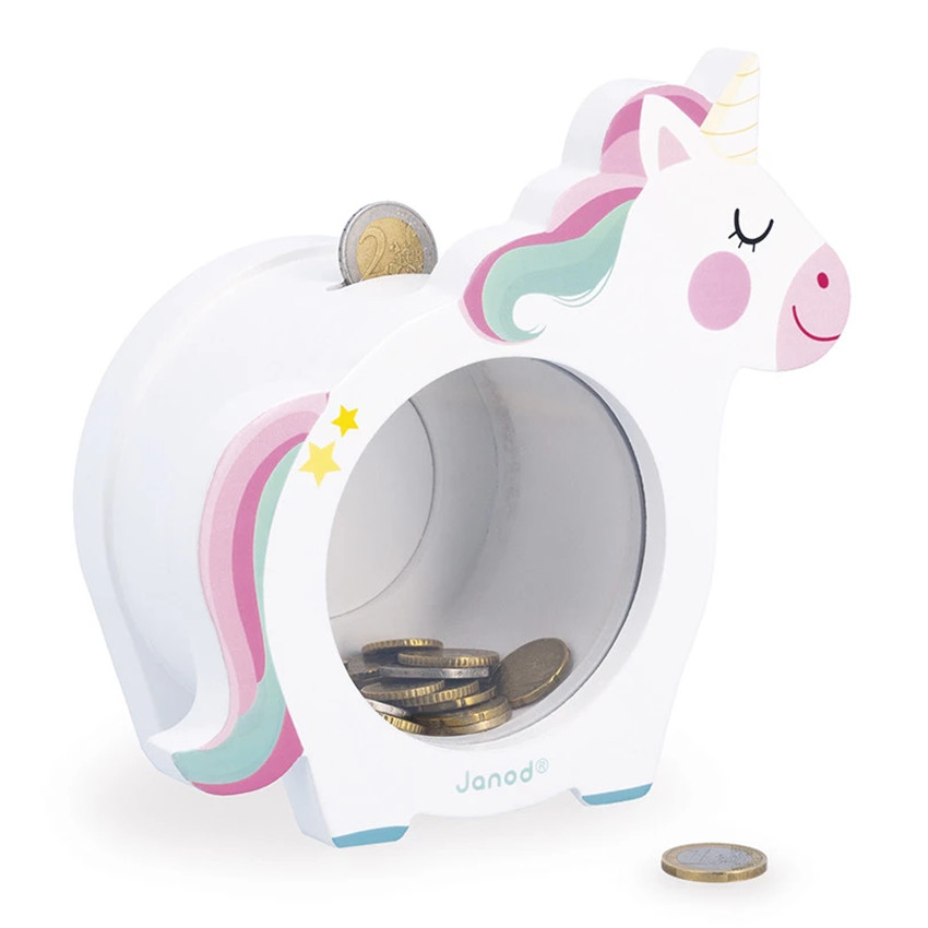 Tirelire en bois Licorne 