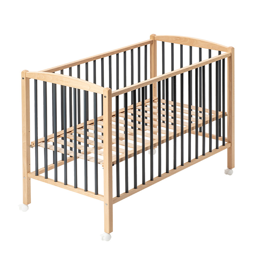 Lit avec roulettes 60 x 120 cm Arthur anthracite 