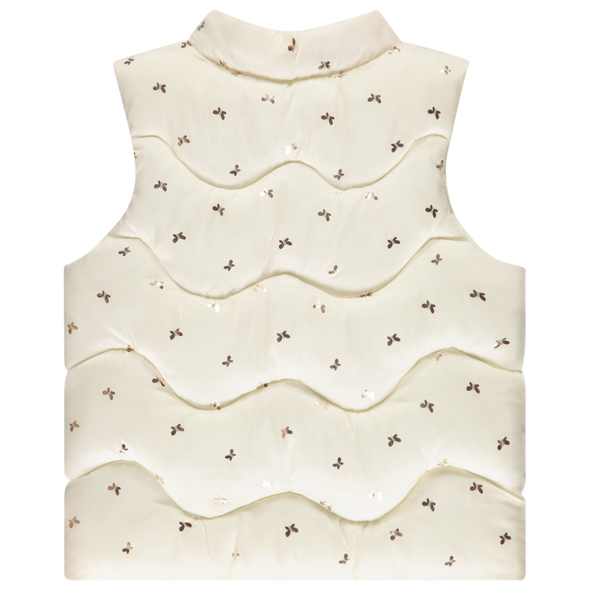 Doudoune sans manches imprimée papillon pour bébé fille  