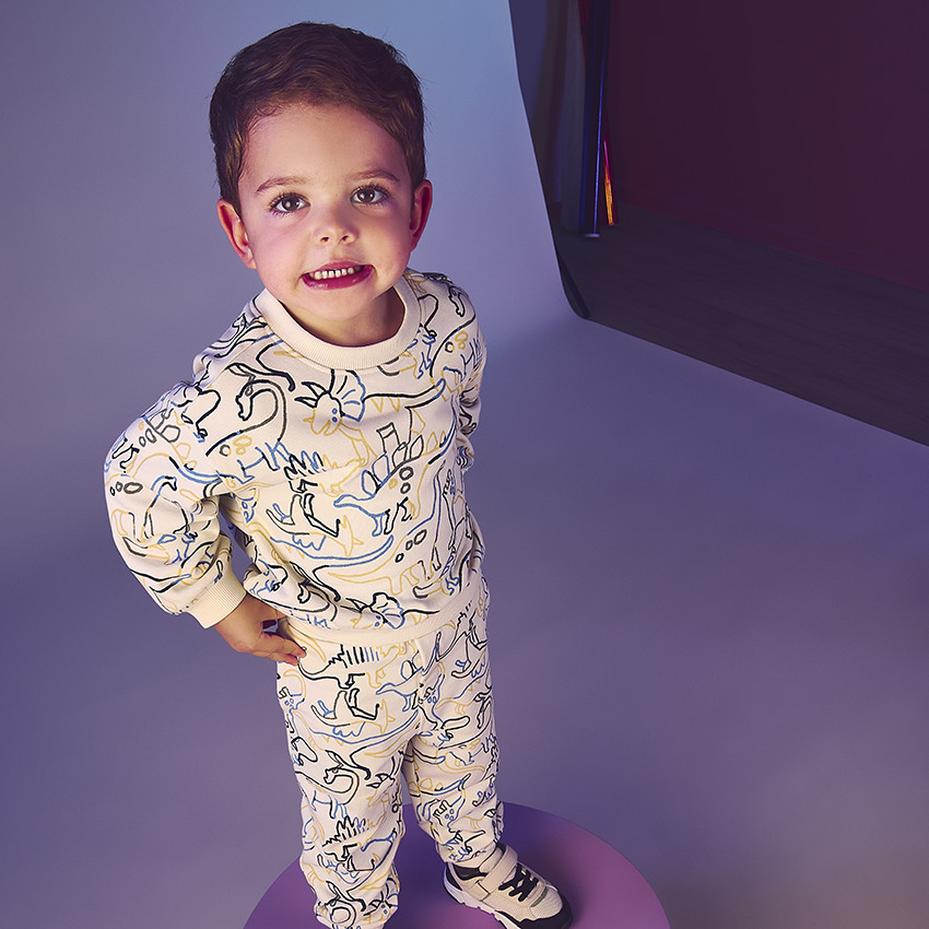 Ensemble jogging total look imprimé dinos pour bébé garçon 