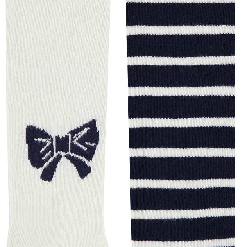 Lot de 2 paires de collants épais fantaisie pour fille  