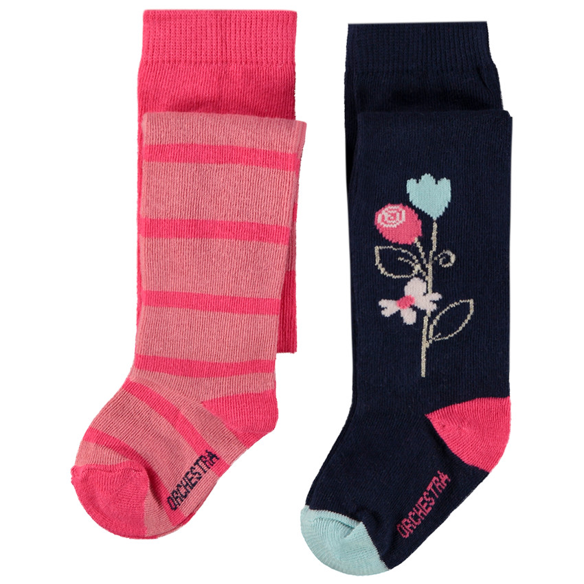 Lot de 2 paires de collants épais pour bébé fille 