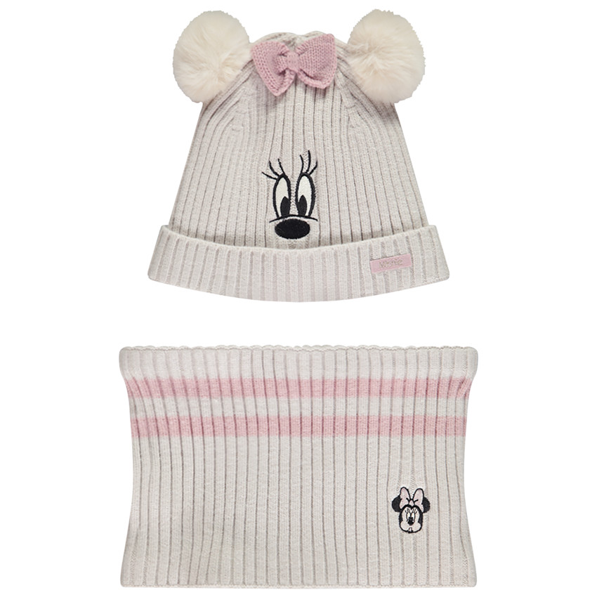 Ensemble bonnet + snood Minnie Disney pour fille 