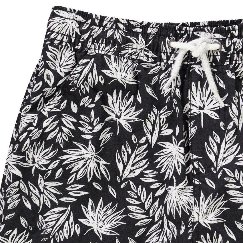 Bermuda van katoen met bladerenprint voor jongens 