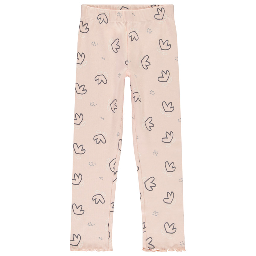 Set van lange pyjama in jersey met bloemen voor meisjes 