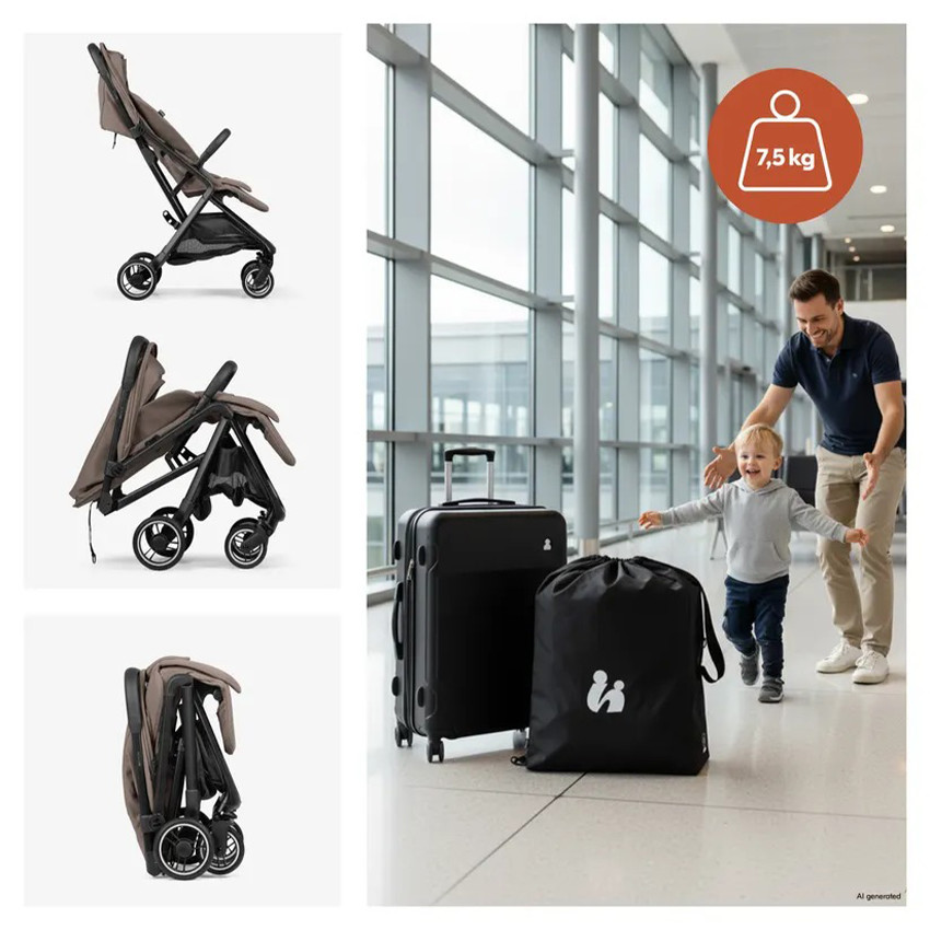 Poussette voyage Fly N Care ultra compact Mocha 