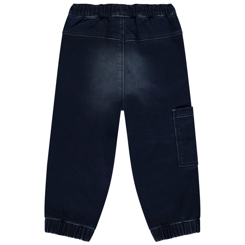 Jogger effet jean patch brodé dinosaure pour bébé garçon 