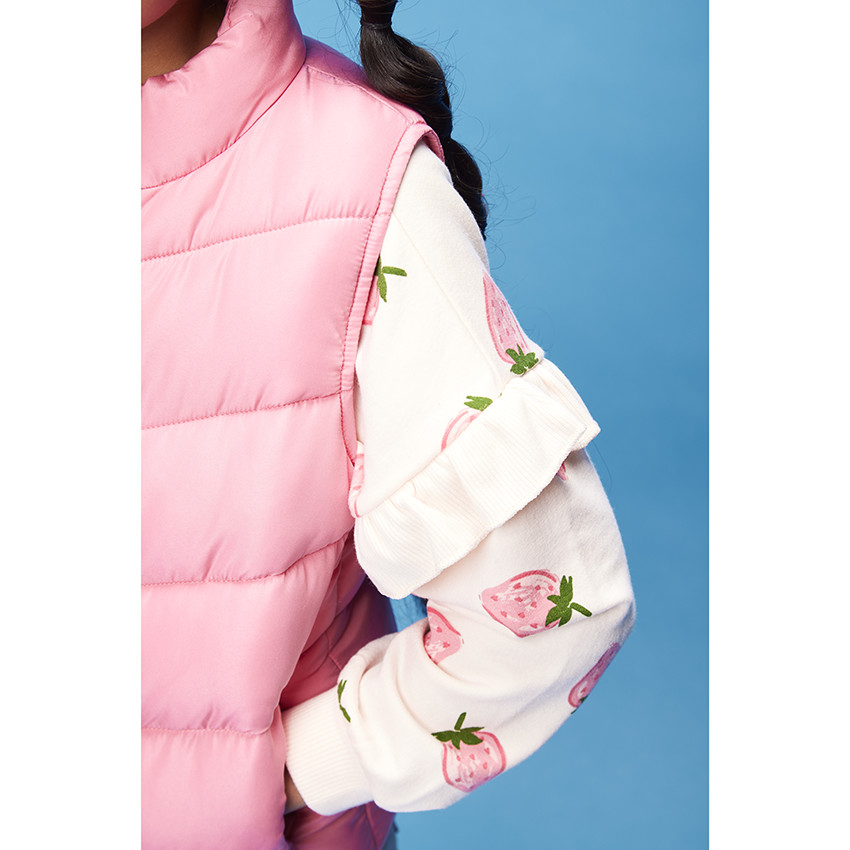 Bodywarmer met doorstikte look en voering van microfleece voor meisjes 