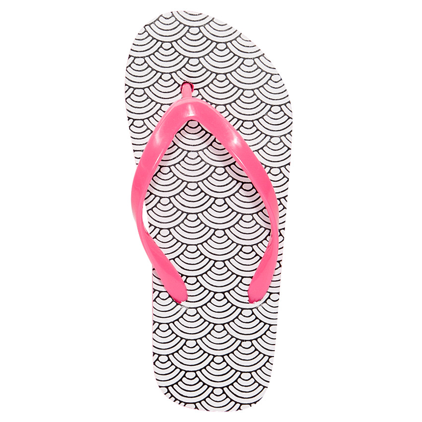 Tongs imprimé graphique et bride contrastée pour fille 