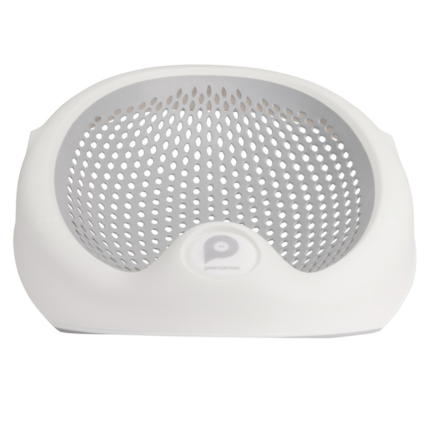 Transat de bain pliable en silicone gris/blanc 