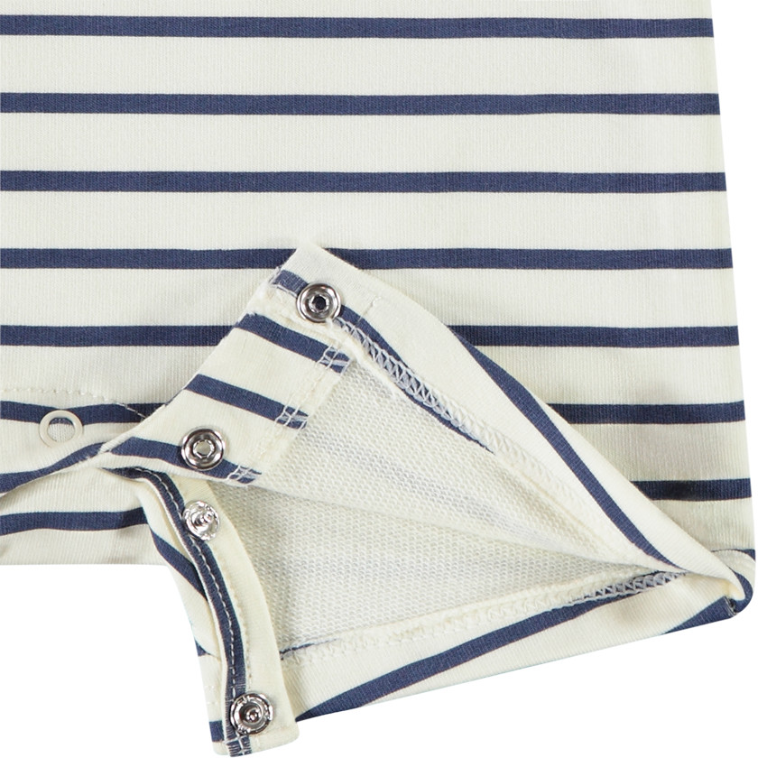 Korte jumpsuit met walvis patch voor jongen 