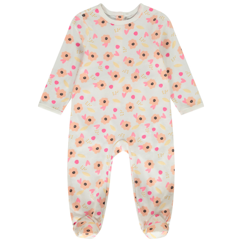 Pyjama in jersey met bloemenprint voor baby meisje 