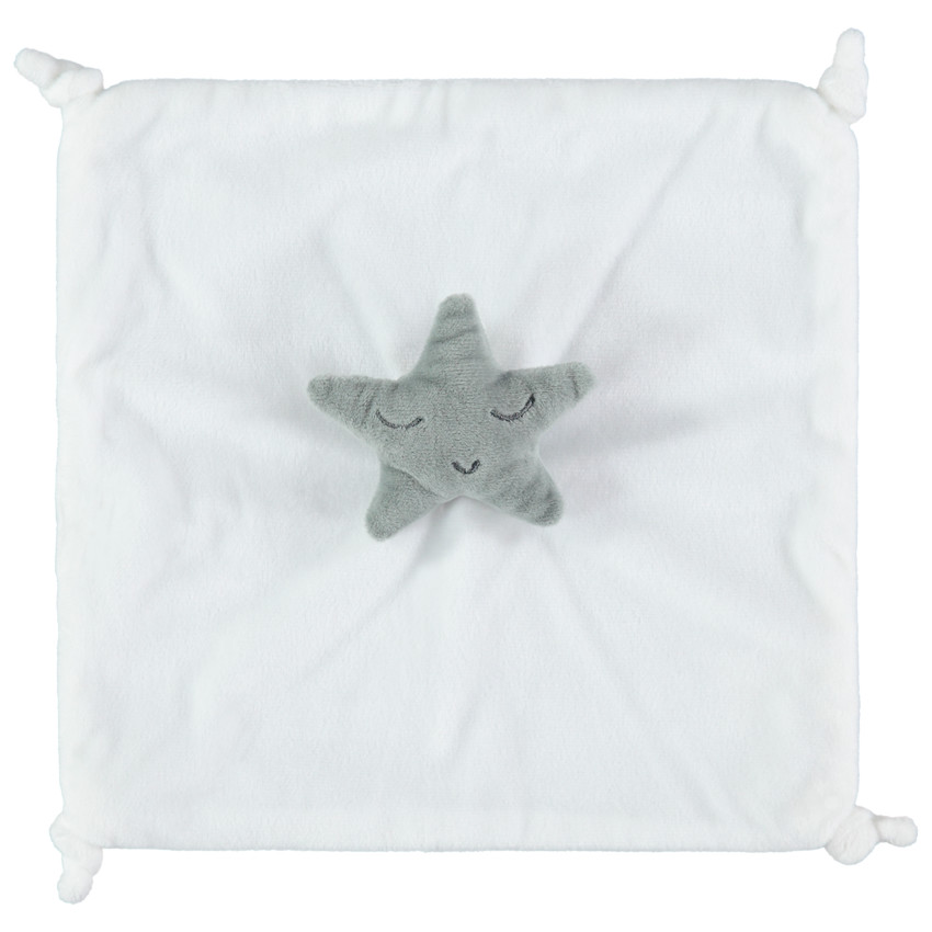Doudou plat étoile en velours 