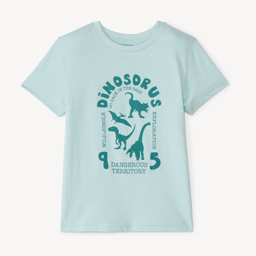 T-shirt met korte mouwen voor jongens met print 