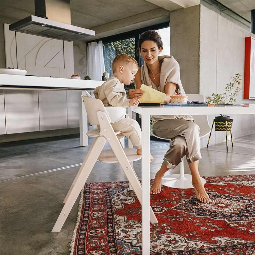 Chaise haute évolutive en bois Click & Fold all natural 