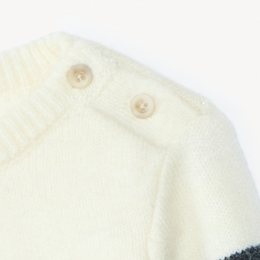 Gebreide jacquardtrui Mickey Disney voor babyjongens 