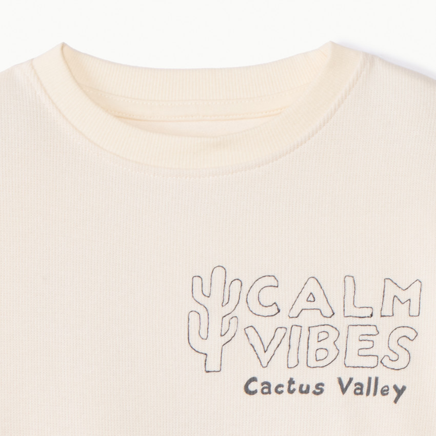 Sweatshirt met cactusprint en zakken voor jongens 