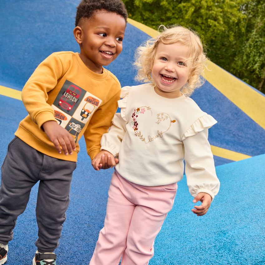 Ensemble sweat + jogging fantaisie pour bébé fille  