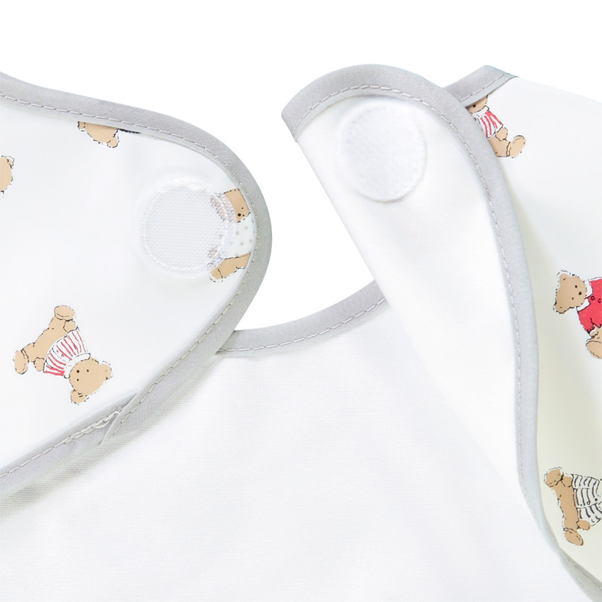 Bavoir tablier à manches longues à scratch  