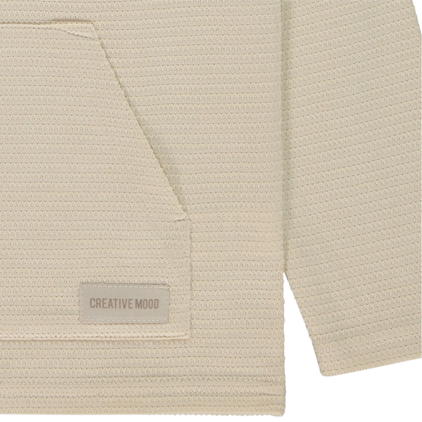 T-shirt manches longues uni avec poche kangourou pour garçon  