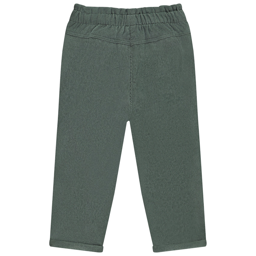 Pantalon en velours côtelé doublé à nœud pour bébé fille 