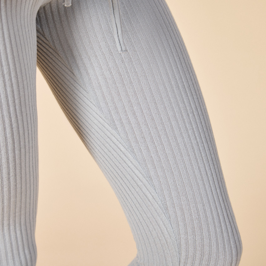 Legging de grossesse côtelé avec bandeau haut 