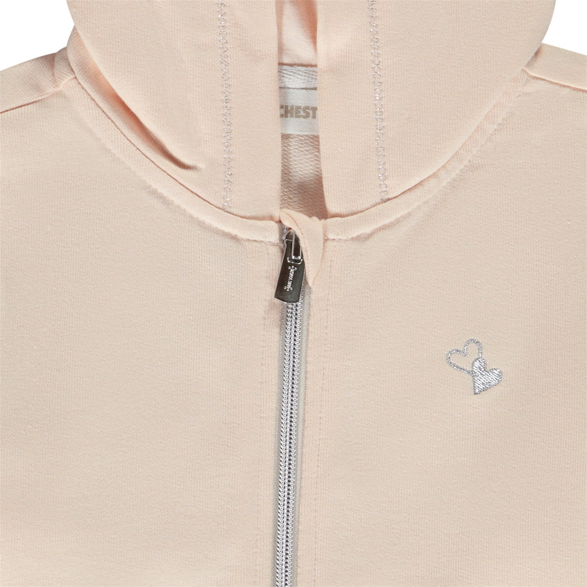 Vest met kap in effen fleece voor meisjes 