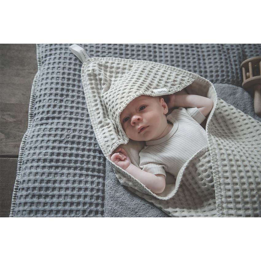 Couverture enveloppante Antwerp Gaufré Sand 100x100cm 