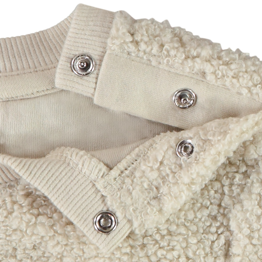 Sweatshirt in sherpa met speelse zeehondenprint voor babyjongens 