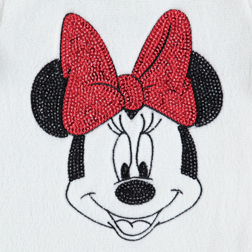 Pyjama en sherpa bicolore avec Minnie Disney en sequins 