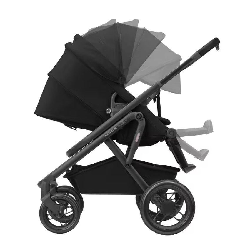 Kinderwagen Lila XP Plus met draagmand - Essential Black 