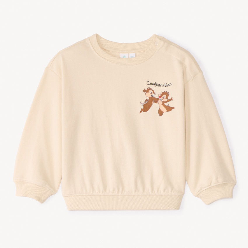 Oversized fleece sweatshirt Tic et Tac Disney voor babyjongen 