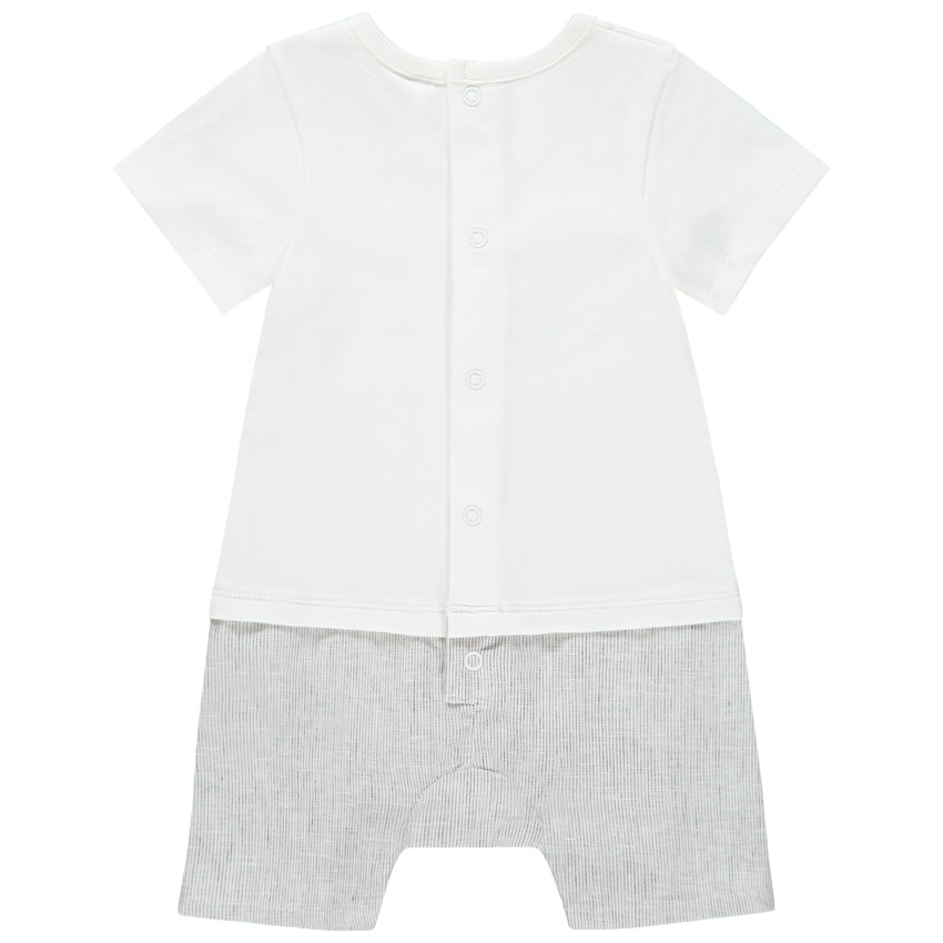 Combinaison courte effet 2 en 1 print baleine 