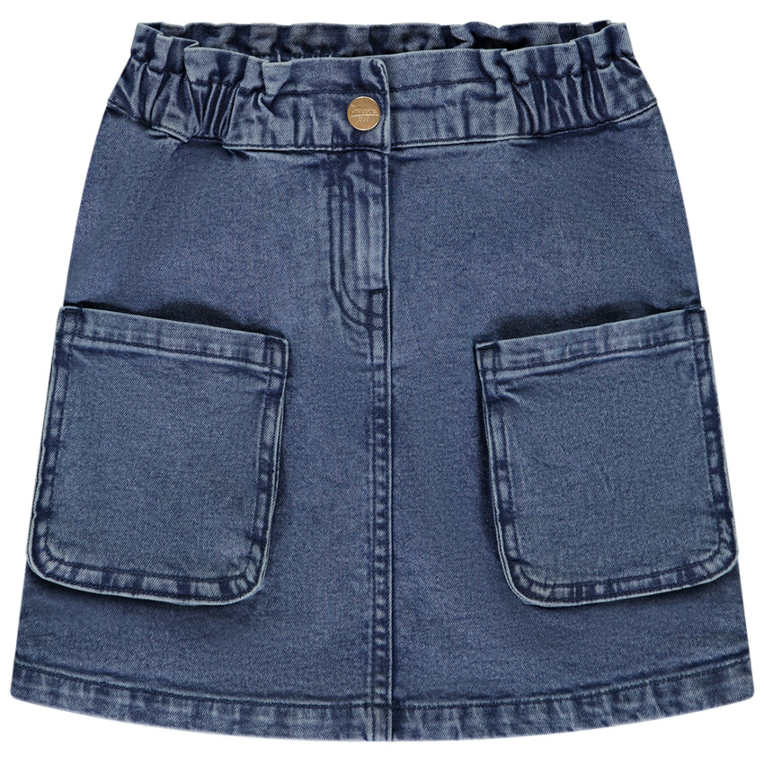 Korte denim met grote zakken voor meisjes 