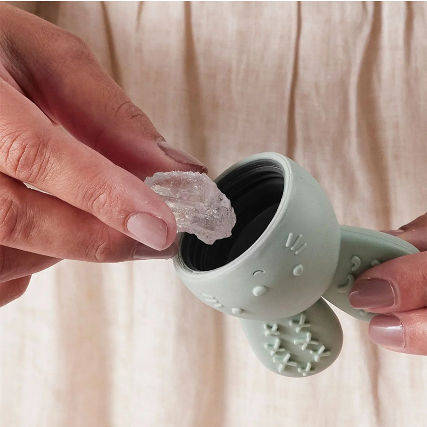 Anneau de dentition silicone refroidir et remplir 3m+ Rose 