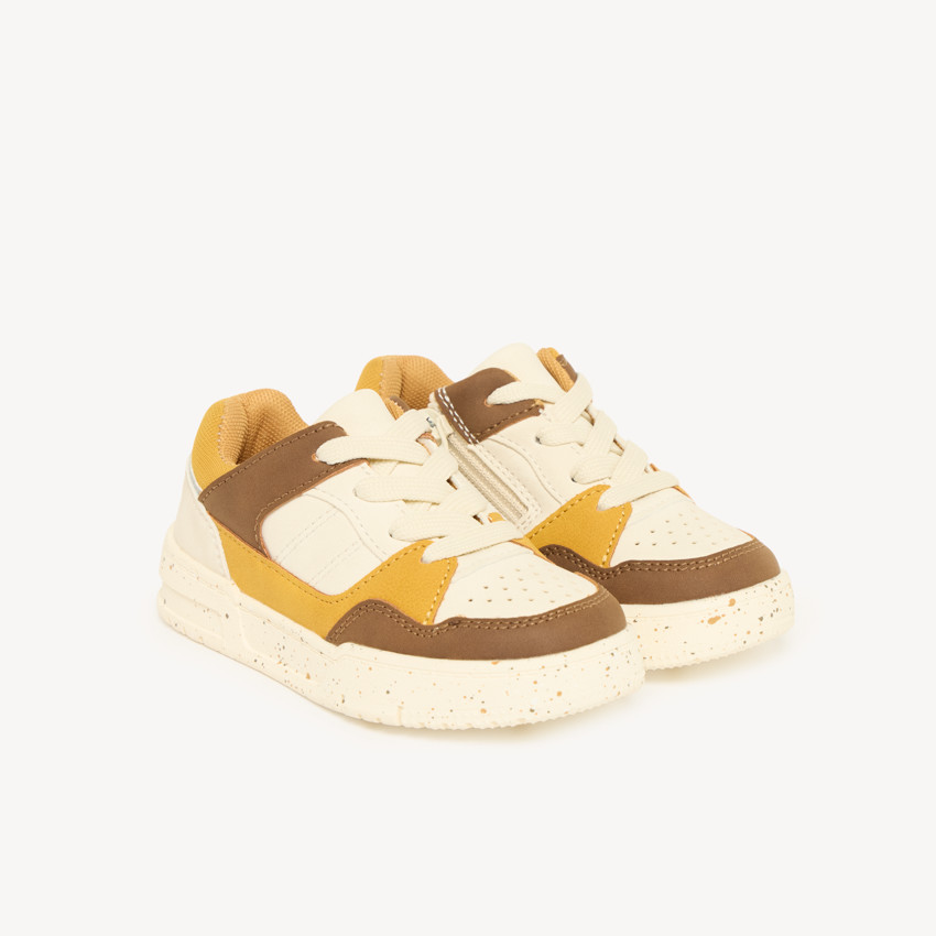 Sportieve sneakers jongens met veters en rits 
