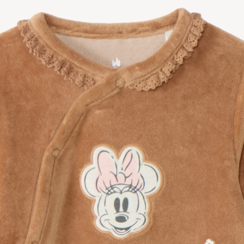 Dons-bien velours baby Minnie Disney met bloemen 