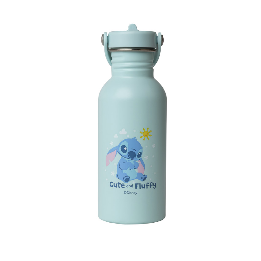 Gourde en inox avec paille 500ml Stitch Disney bleu 
