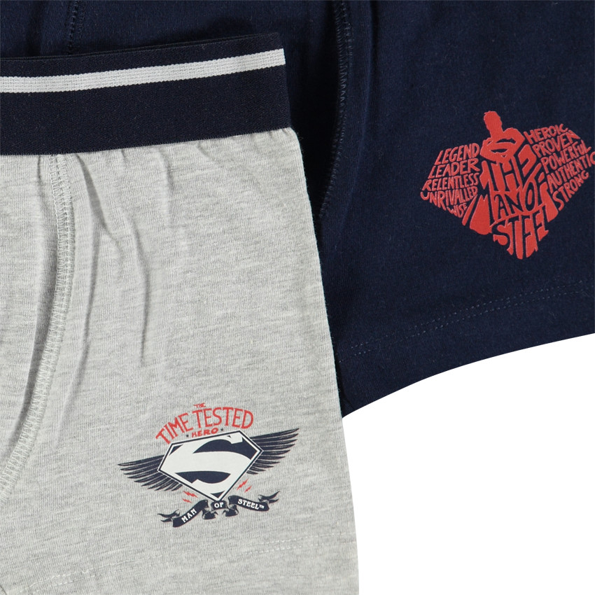 Lot de 2 boxers unis DC Comics avec print Superman 