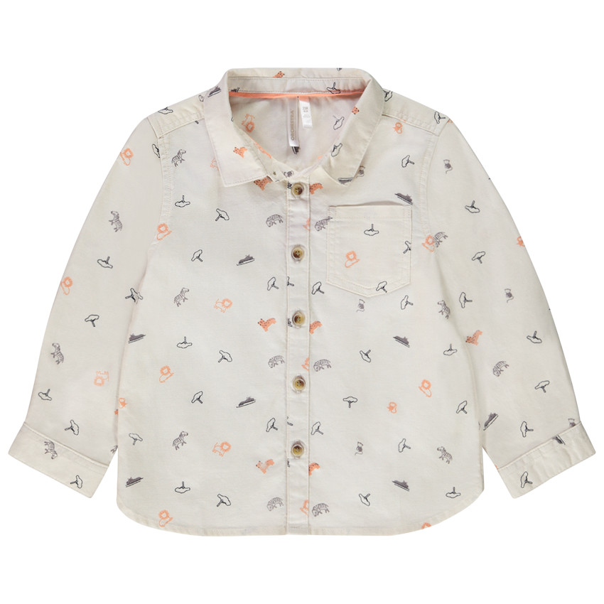 Chemise manches longues imprimé safari pour bébé garçon 