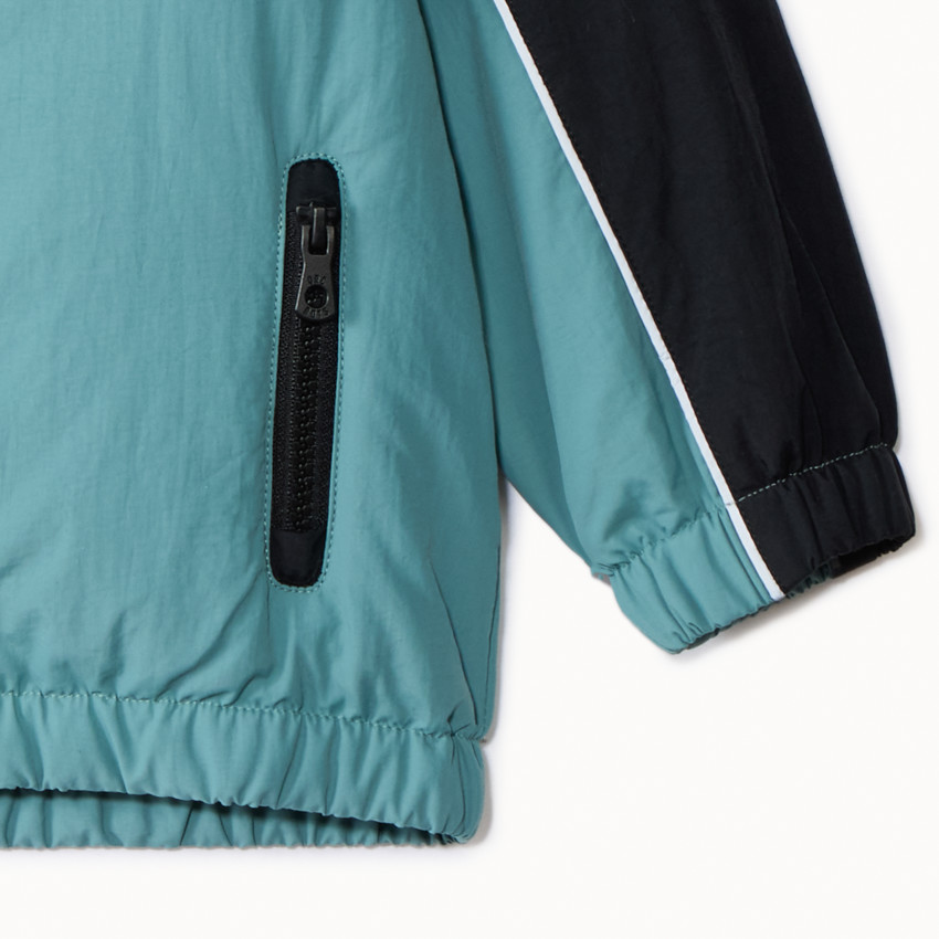 Coupe-vent en toile à capuche effet colorblock pour garçon  